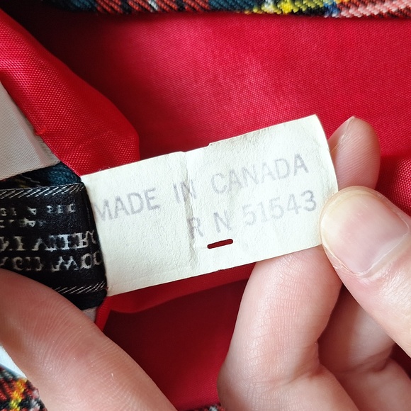 Red tartan vest 100% wool - Picture 4 of 4